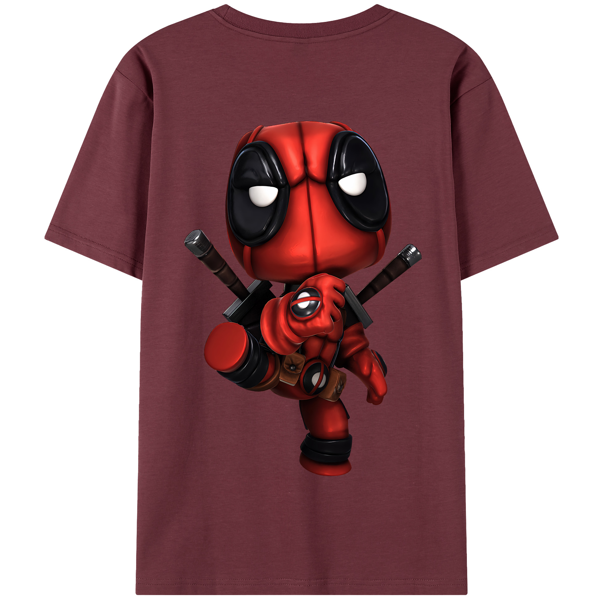 （画像用） Deadpool デッドプール 綿100％半袖Tシャツ（背面プリント）